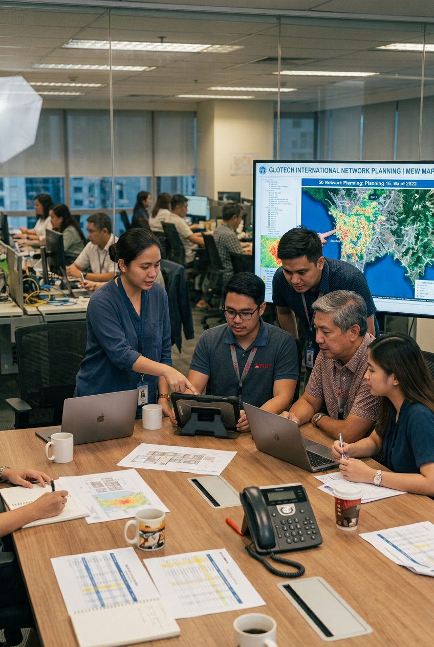 Glotech team planning telecom networks